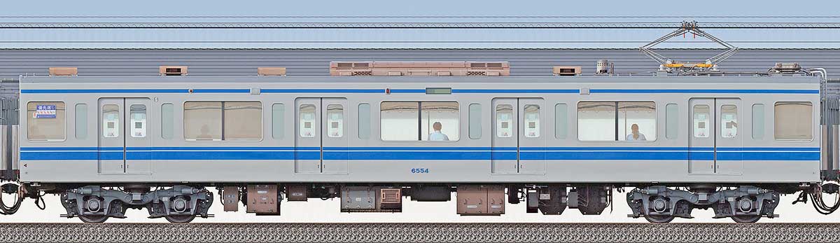 西武6000系モハ65543位・1位側の側面写真