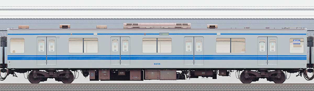 西武6000系モハ66563位・1位側の側面写真