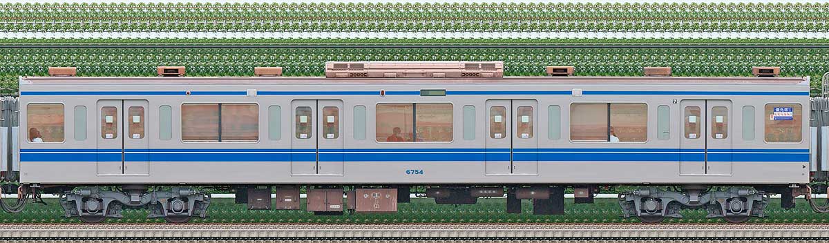 西武6000系サハ67542位・4位側の側面写真