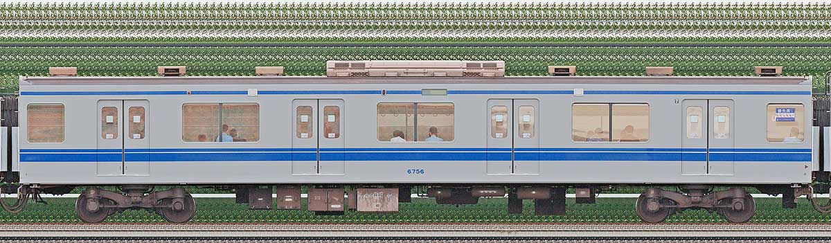 西武6000系サハ67562位・4位側の側面写真