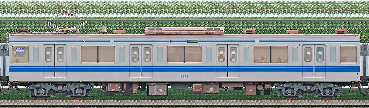 西武6000系モハ68542位・4位側の側面写真