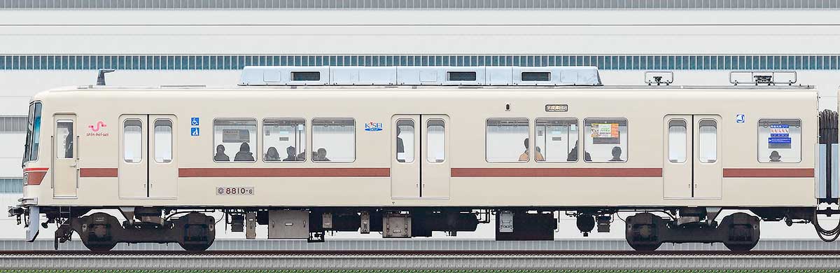 新京成8800形クハ8810-6（旧塗装）海側の側面写真