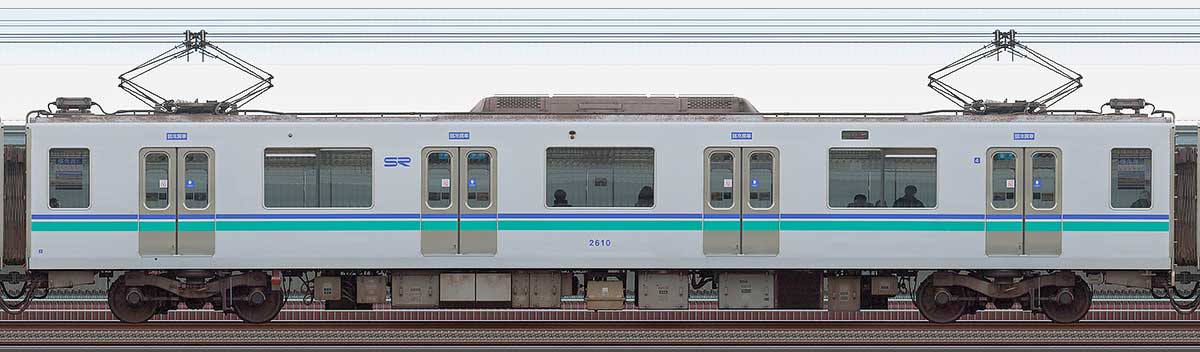 埼玉高速鉄道2000系2610山側の側面写真