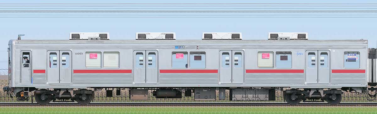 東武10000型クハ10003の側面写真｜RailFile.jp｜鉄道車両サイドビュー 