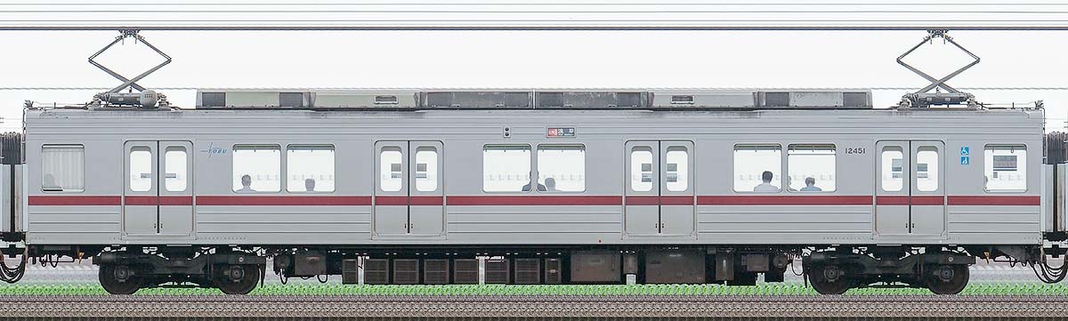 東武10030型モハ12451山側の側面写真