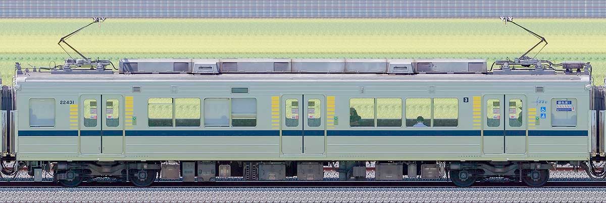 東武20400型モハ22431海側の側面写真