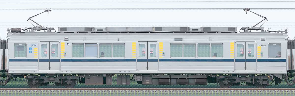 東武20400型モハ22431山側の側面写真