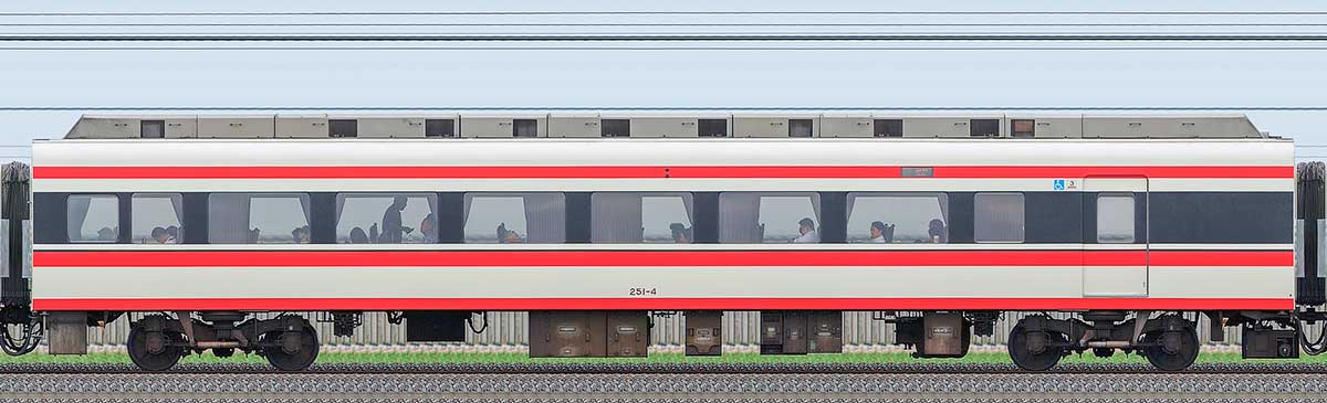 東武250型「りょうもう」サハ251-4山側の側面写真