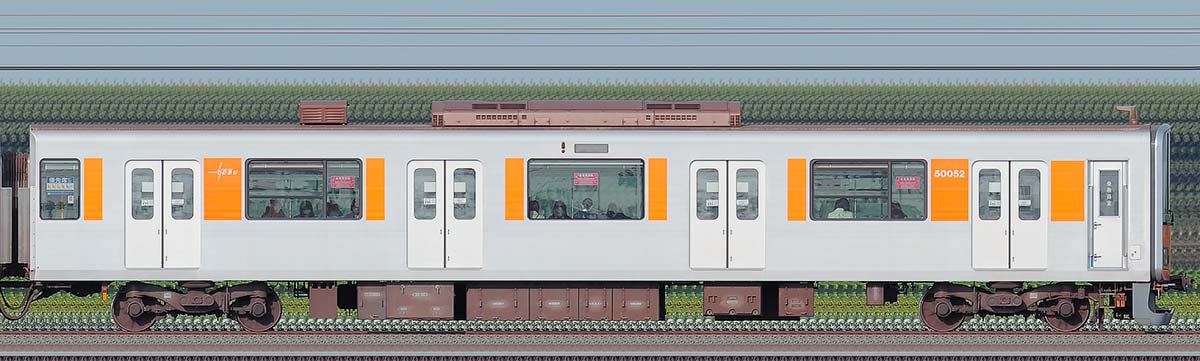 東武50050型クハ50052（2021年）海側の側面写真