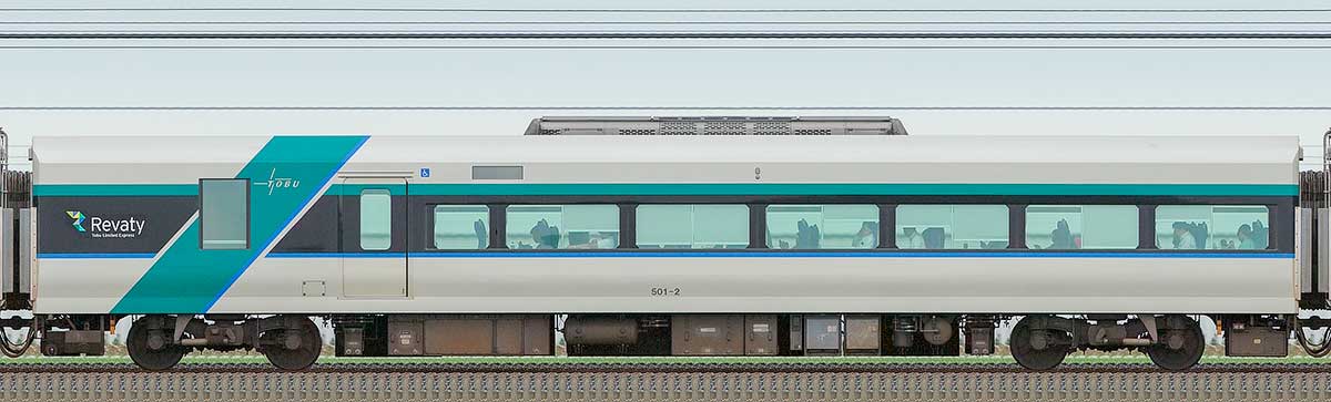 東武500系「リバティ」サハ501-2山側の側面写真