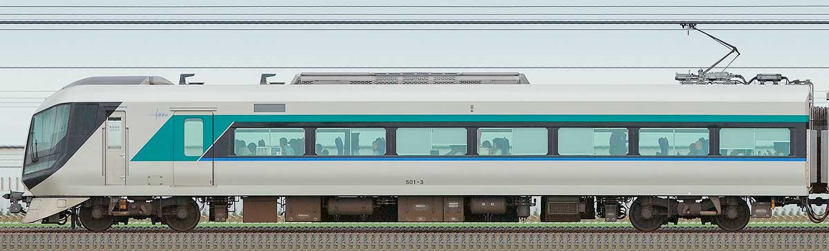 東武500系「リバティ」モハ501-3山側の側面写真
