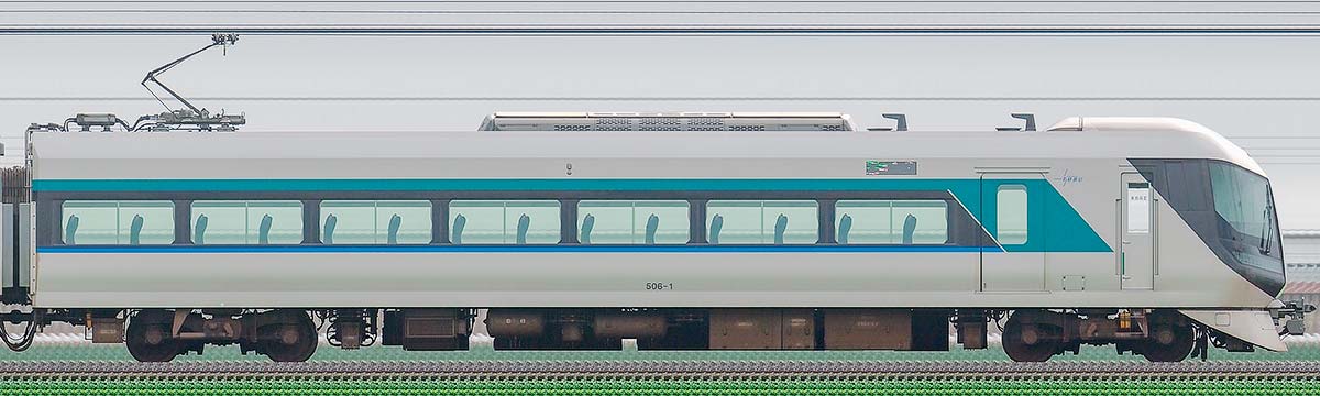 東武500系「リバティ」モハ506-1山側の側面写真