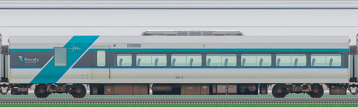 東武500系「リバティ」サハ506-2山側の側面写真
