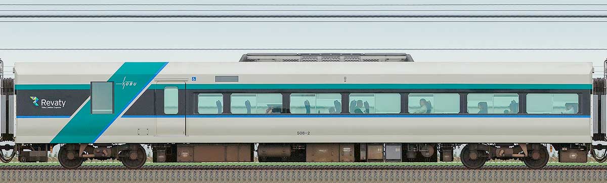 東武500系「リバティ」サハ508-2山側の側面写真