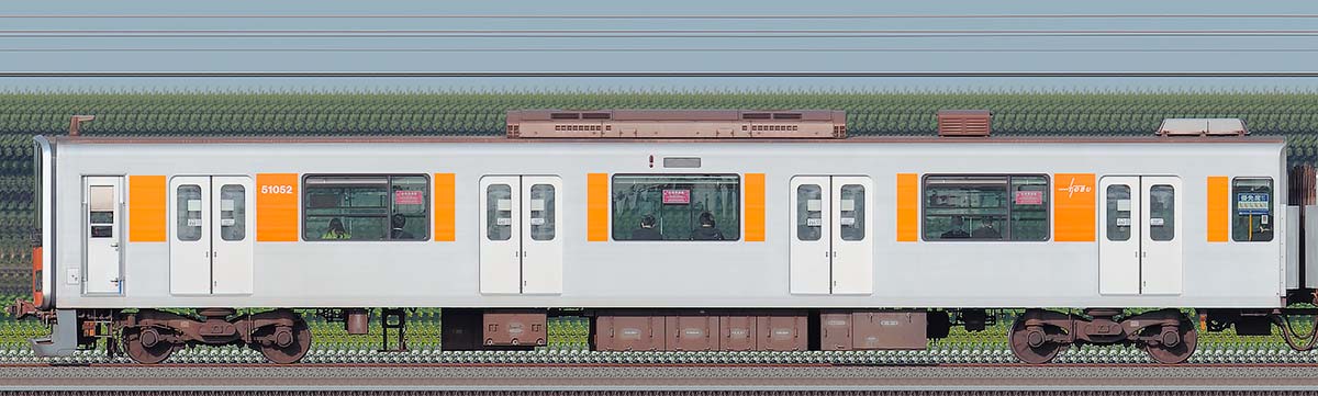 東武50050型クハ51052（2021年）海側の側面写真
