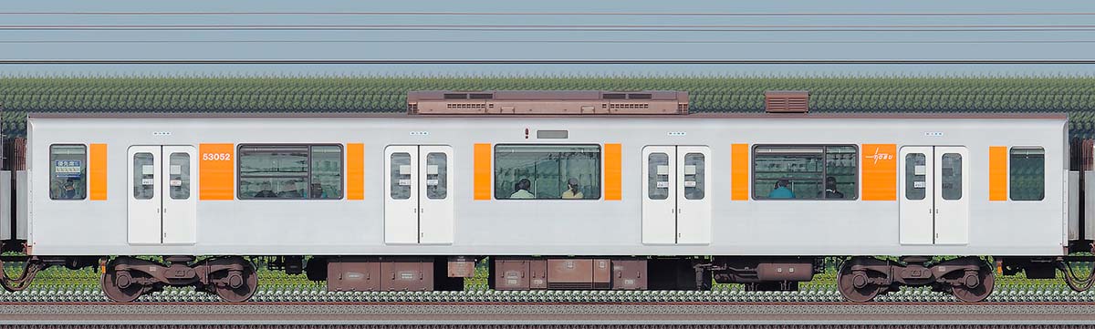東武50050型モハ53052（2021年）海側の側面写真