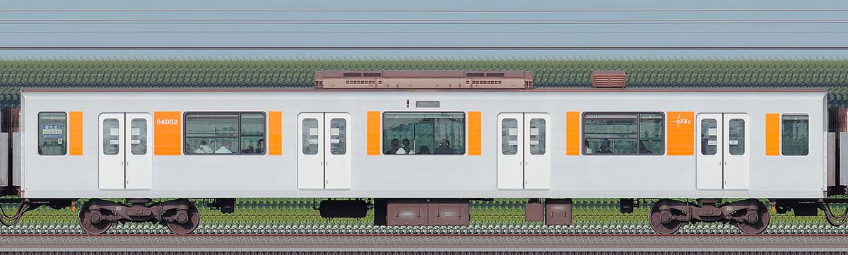 東武50050型サハ54052（2021年）海側の側面写真