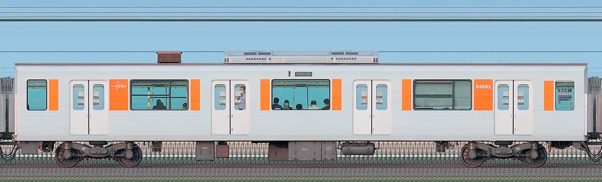 東武50050型サハ54052（2021年）山側の側面写真
