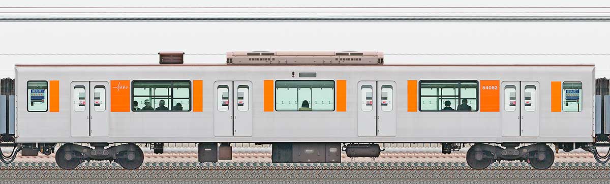 東武50050型サハ54052山側の側面写真
