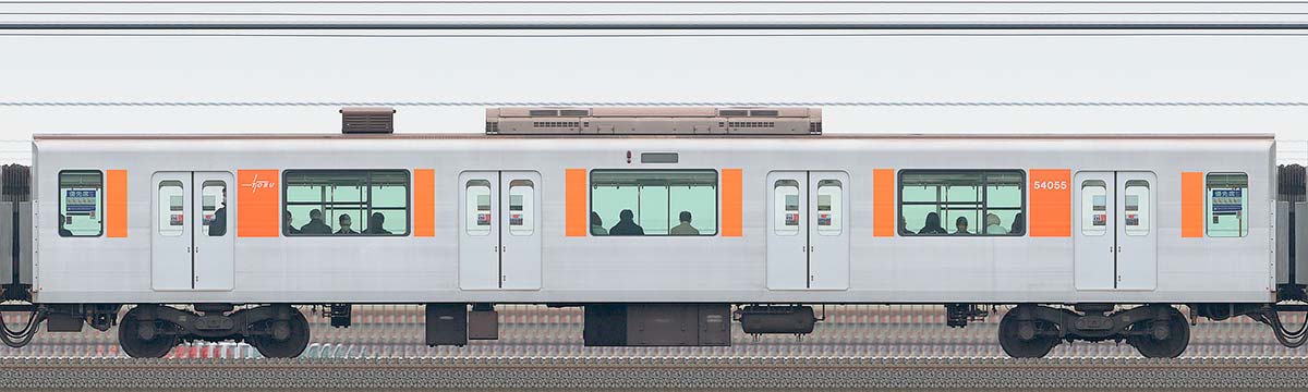 東武50050型サハ54055（2025年）山側の側面写真