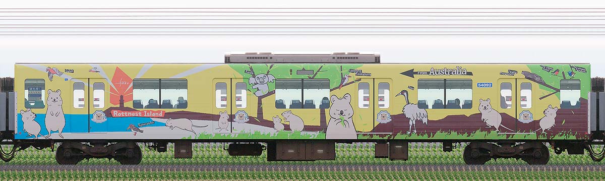 東武50090型サハ54092「クオッカトレイン」海側の側面写真