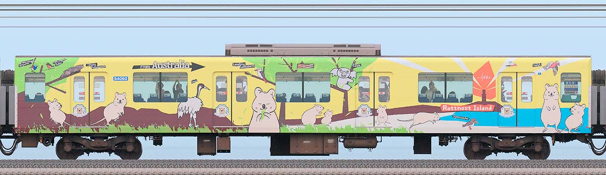東武50090型サハ54092「クオッカトレイン」山側の側面写真