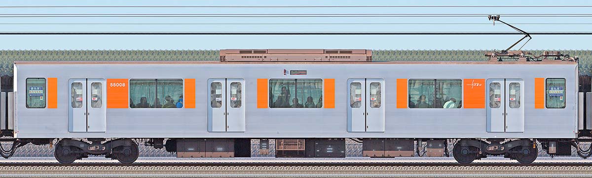 東武50000型モハ55008（スカイツリーライン）海側の側面写真