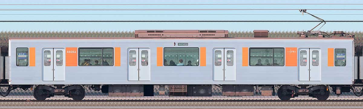 東武50050型モハ55052海側の側面写真