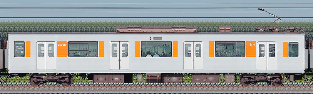 東武50050型モハ55052（2021年）海側の側面写真