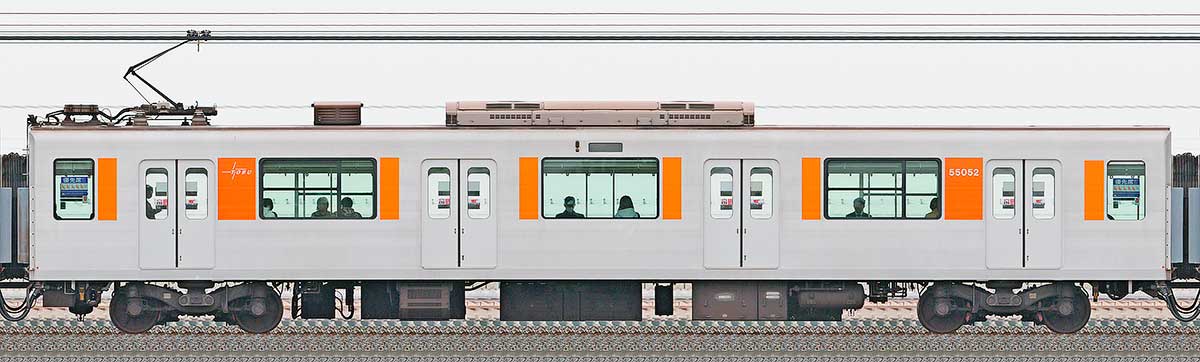 東武50050型モハ55052山側の側面写真