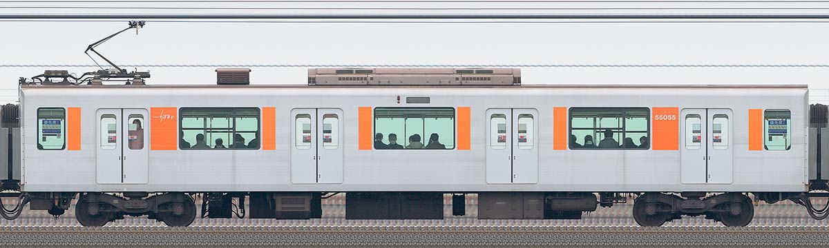 東武50050型モハ55055（2025年）山側の側面写真