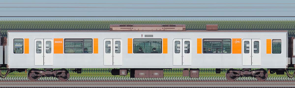 東武50050型サハ56052（2021年）海側の側面写真