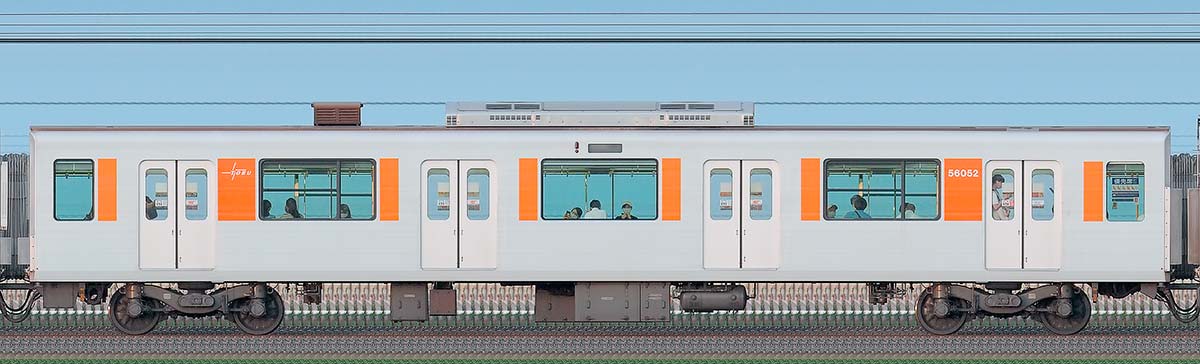 東武50050型サハ56052（2021年）山側の側面写真