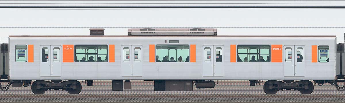 東武50050型サハ56055（2025年）山側の側面写真