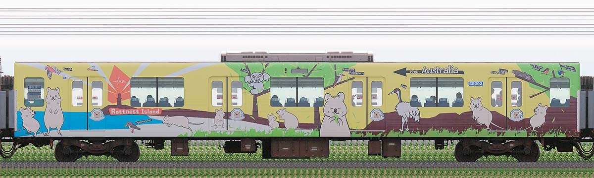 東武50090型サハ56092「クオッカトレイン」海側の側面写真
