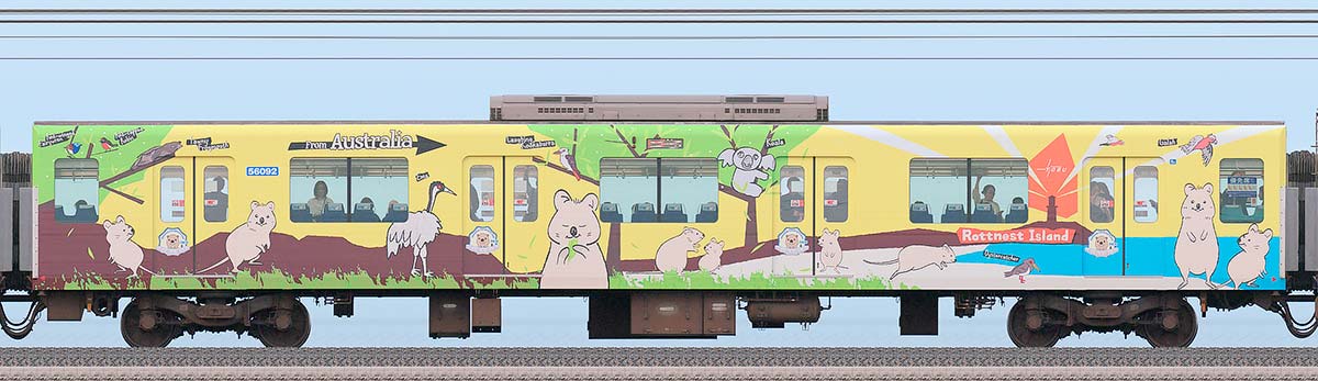 東武50090型サハ56092「クオッカトレイン」山側の側面写真
