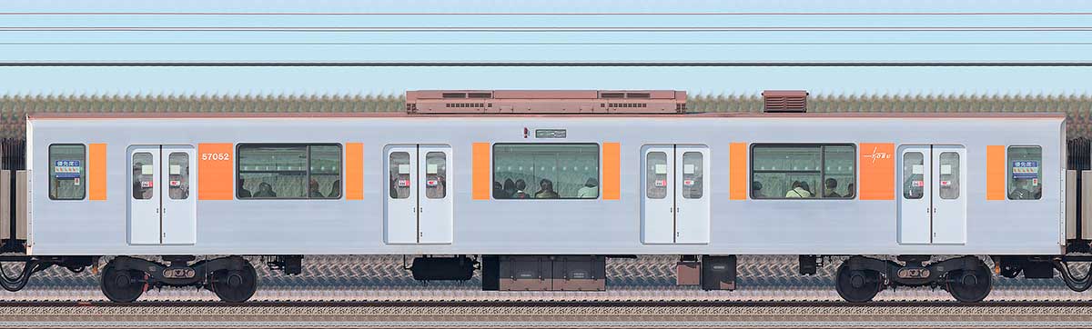 東武50050型サハ57052海側の側面写真