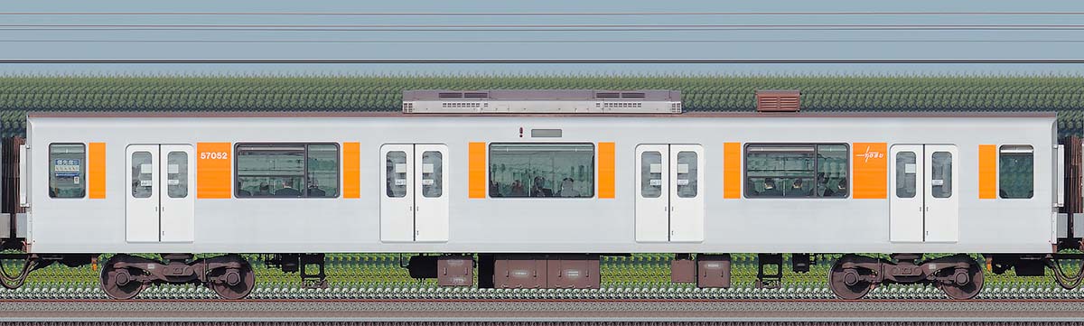 東武50050型サハ57052（2021年）海側の側面写真