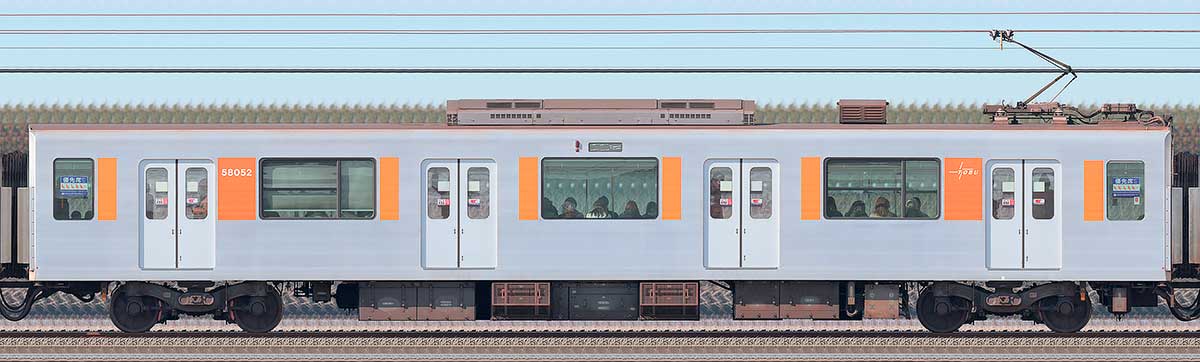 東武50050型モハ58052海側の側面写真