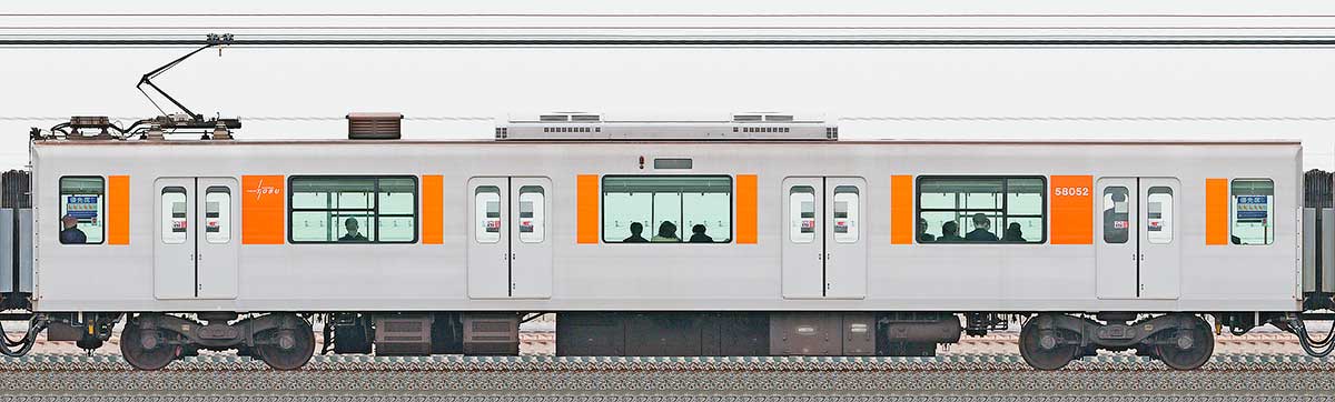 東武50050型モハ58052山側の側面写真