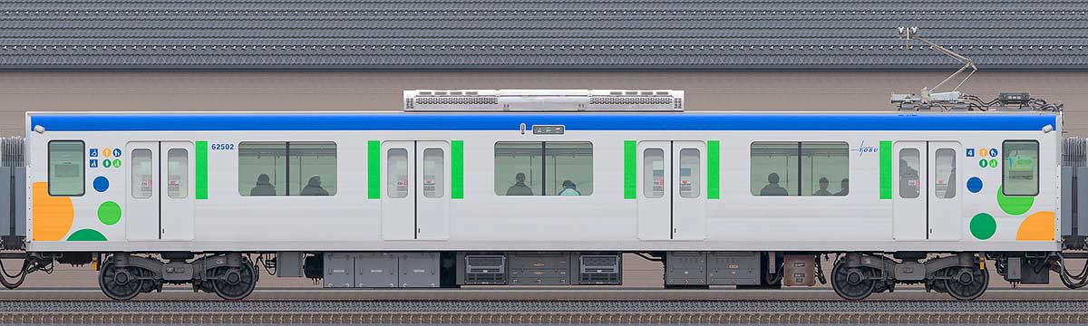 東武60000系モハ62502「たのしーと」海側の側面写真