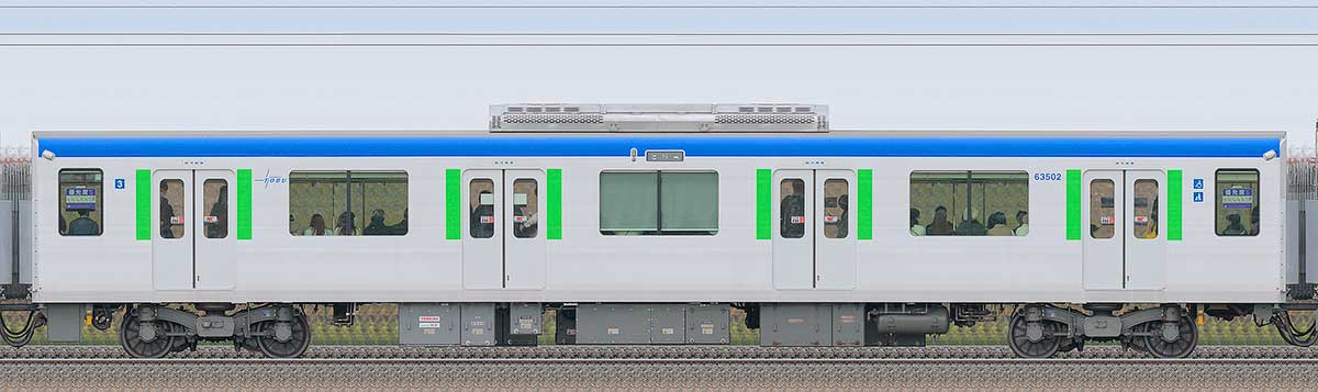 東武60000系モハ63502山側の側面写真