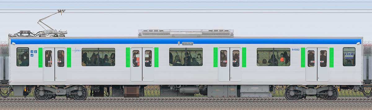 東武60000系モハ64502山側の側面写真