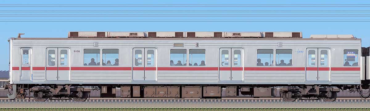 東武9000型クハ9108の側面写真｜RailFile.jp｜鉄道車両サイドビューの図鑑
