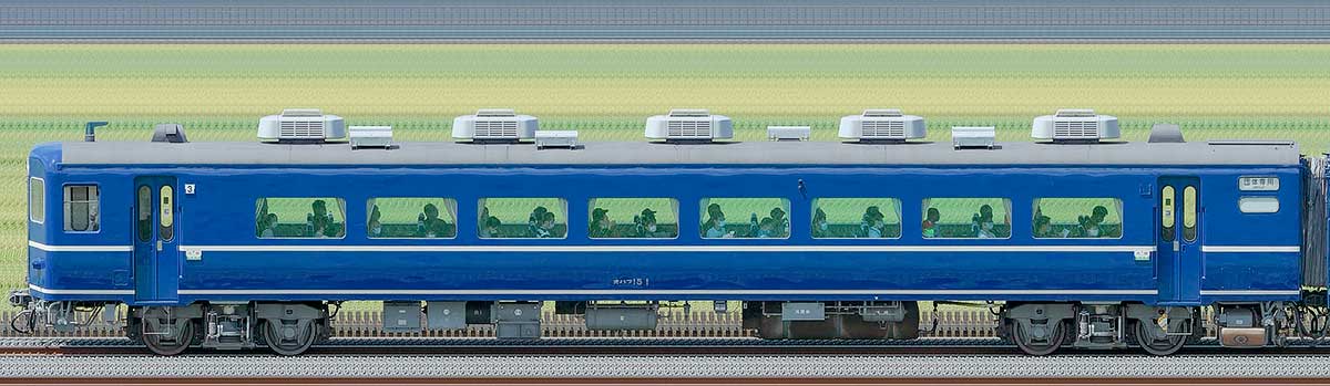 東武14系オハフ15 1の側面写真｜RailFile.jp｜鉄道車両サイドビューの図鑑