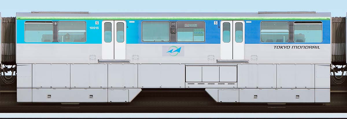 東京モノレール10000形10015山側の側面写真