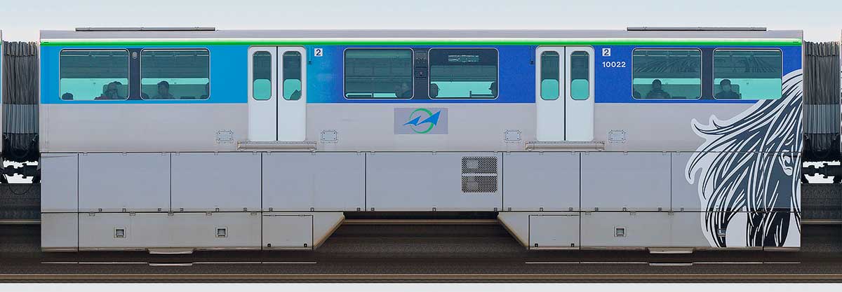 東京モノレール10000形「Hogalee氏デザイントレイン」10022海側の側面写真