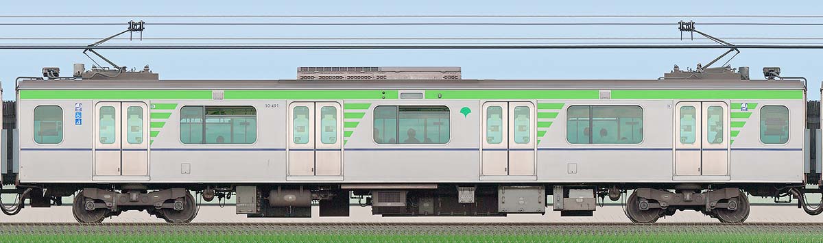 東京都交通局 新宿線 10-300形10-491山側の側面写真