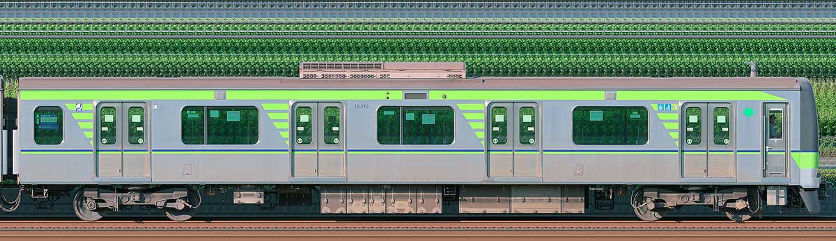 東京都交通局 新宿線 10-300形10-590海側の側面写真