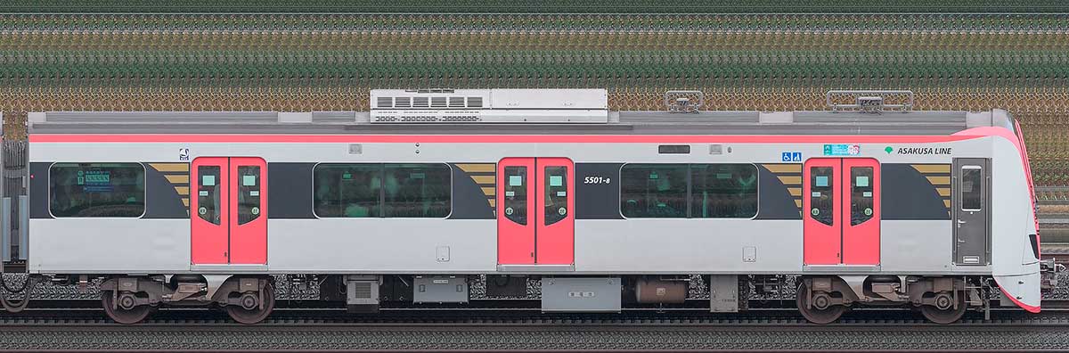 東京都交通局 浅草線 5500形5501-8の側面写真｜RailFile.jp｜鉄道車両